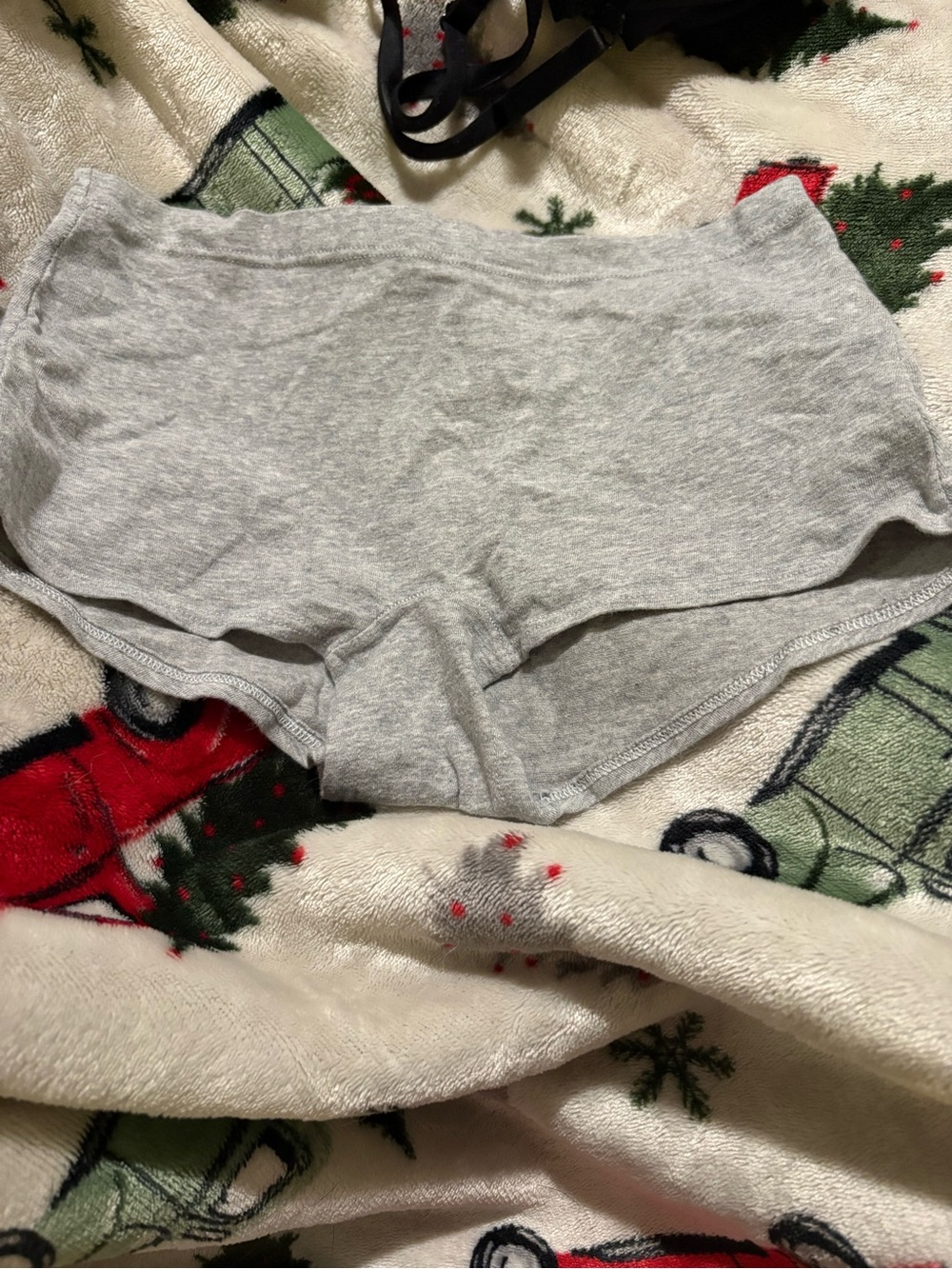 PINK Victoria's Secret Light Gray Cotton Boyshorts